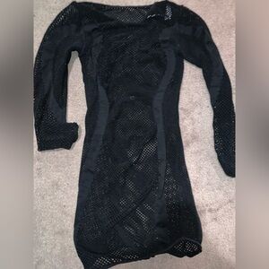 Goth fishnet body con dress